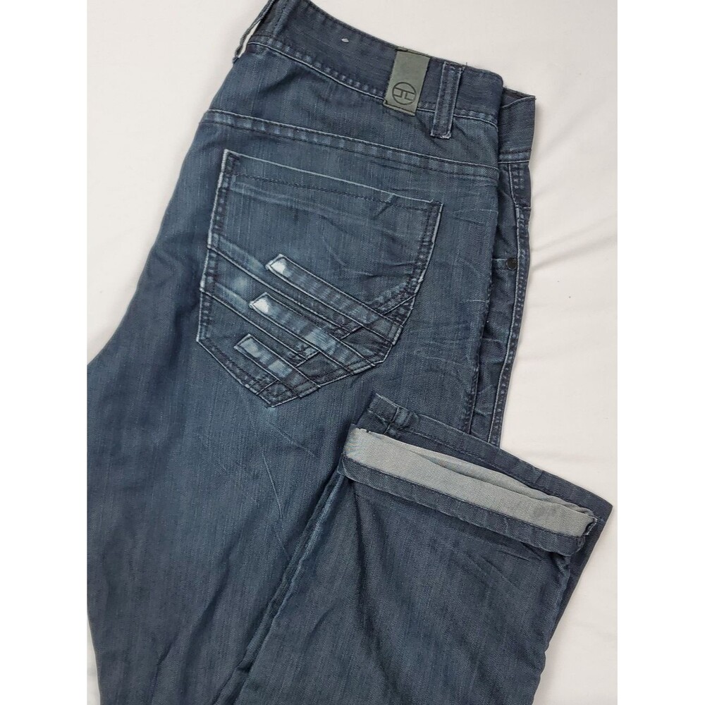 Jordan Craig Mens Straight Leg Jeans | Dark Indigo Wash Denim Pants 36x34